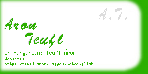 aron teufl business card